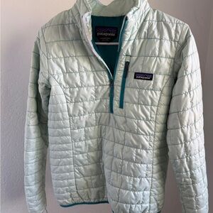 Patagonia Mint Green Quilted Jacket